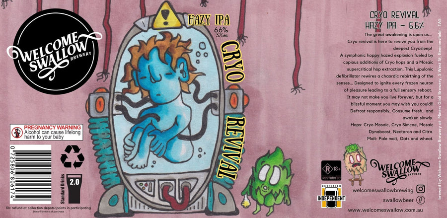 Cryo Revival - Hazy IPA - pre orders - pick up up at brewery only - no shipping